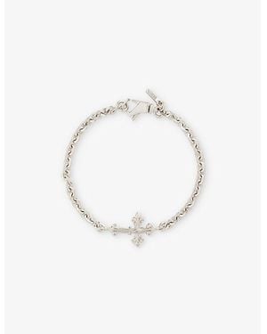 Emanuele Bicocchi Avelli Cross-Pendant Sterling- Bracelet - White
