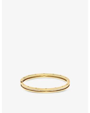 BVLGARI B.Zero1 18Ct- And 0.87Ct Diamond Bangle Bracelet - Natural