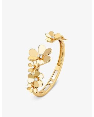 Van Cleef & Arpels Frivole 7-Flower Motif 18Ct- And Diamond Bracelet - Metallic