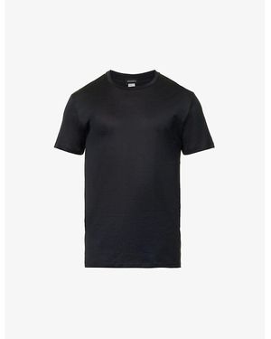 Hanro Crew-Neck Regular-Fit Cotton-Jersey T-Shirt - Black