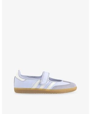 adidas Samba Jane Leather Sneakers - Blue