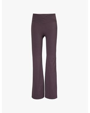 WE Are Tala Dayflex Slim-Fit Flared-Leg Stretch Recycled-Nylon Leggings - Purple