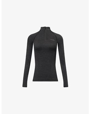 FALKE Zip Shirt Regular Fit - Black