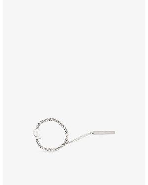 Christian Louboutin Cl-Toned Metal Chain Bracelet - White