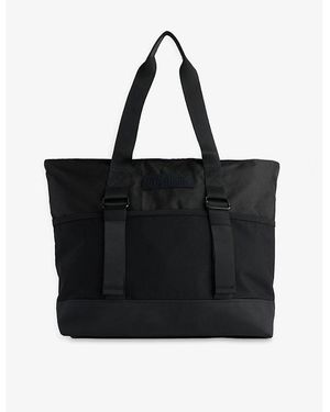 GYMSHARK Everyday Brand-Patch Woven Tote Bag - Black