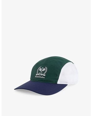 Polo Ralph Lauren X Wimbledon Brand-Print Woven Baseball Cap - Blue