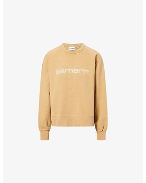 Carhartt Painter Logo-Print Cotton Sweatshirt - Natural