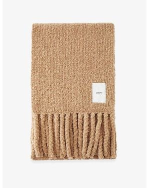 JOSEPH Bouclé Heavyweight Wool-Blend Knitted Scarf - Natural