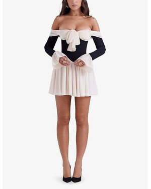 House Of Cb Kara Stretch-Woven Mini Slip Dress in Black | Lyst