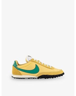 Nike Waffle Suede And Mesh Trainers - Yellow
