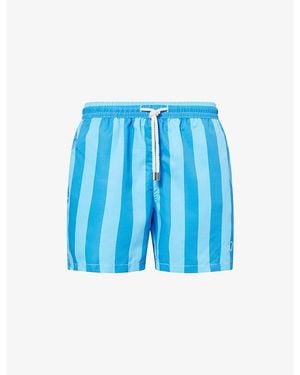 ARRELS Barcelona Beach Stripe Printed Swim Shorts - Blue