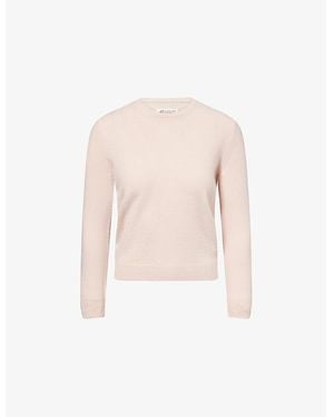 Maison Margiela Round-Neck Regular-Fit Wool Jumper - Pink
