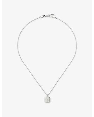 Missoma March Birthstone Sterling- And Crystal Pendant Necklace - Metallic