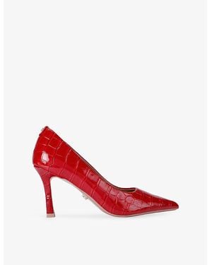 Carvela Kurt Geiger Corletta Heeled Faux-Leather Courts - Red