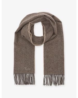 Reiss Picton Wool And Cashmere Scarf - Brown