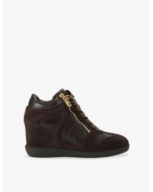 Carvela Kurt Geiger Altezza Suede And Leather Trainers - Black