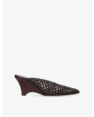 Le Monde Beryl Victoria Leather Mules - Brown