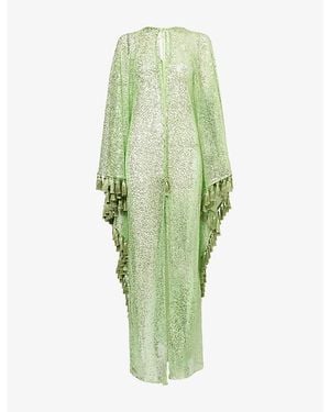 Taller Marmo Absolutely Ooo Sequin-Embellished Woven Kaftan - Green