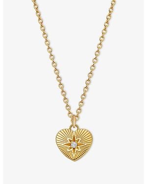 Astley Clarke Biography Heart 18Ct- Plated Sterling- Pendant Necklace - Metallic