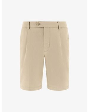 BOGGI Regular-Fit Stretch Cotton-Blend Bermuda Shorts - Natural