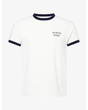 Austin Post Ringer God Bless Cotton T-Shirt - White