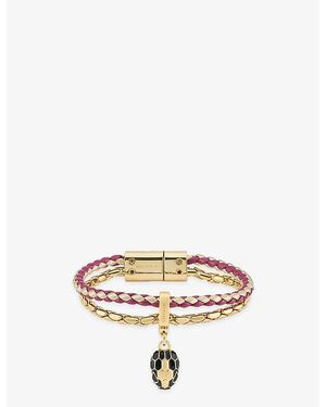 BVLGARI Serpenti Forever Leather Bracelet - Metallic