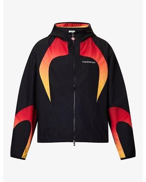 CASABLANCA Contrast-Panel Shell Jacket - Blue