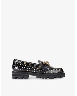 Kurt Geiger Mansion Stud Leather Loafers - Black