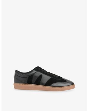 Whistles Suede And Leather Trainers - Black
