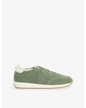 Dune Ettah Leather Trainers - Green