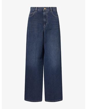 Max Mara Wide-Leg Relaxed Denim Jeans - Blue