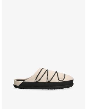 Moon Boot Soft Woven Slippers - Black