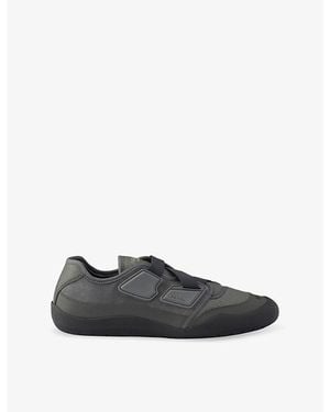 Prada Speedrock Leather And Mesh Sneakers - Black