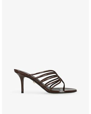 ALEVI Lady 75 Leather Heeled Sandals - White
