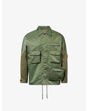 Toga Virilis Porter Patch-Pocket Nylon Jacket - Green