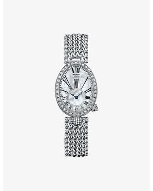 Breguet Reine De Naples 8928 18Ct- And 1.474Ct Brilliant-Cut Diamond Automatic Watch 25Mm - White