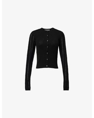Acne Studios Kredas Rib-Knit Wool-Blend Cardigan - Black