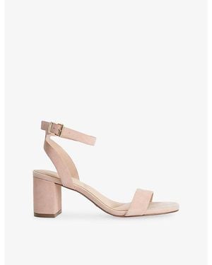 Dune Medina Heeled Suede Sandals - Pink