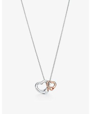 Tiffany & Co. Elsa Peretti&Reg; Open Heart Sterling And 18Ct Rose- Necklace - Metallic