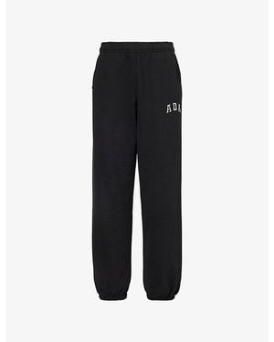 ADANOLA Straight-leg Organic Cotton-jersey jogging Botto - Black