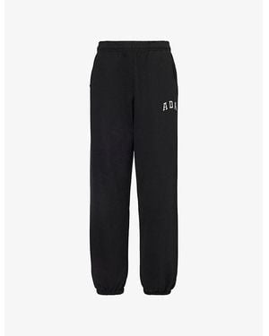ADANOLA Straight-leg Organic Cotton-jersey jogging Botto - Black