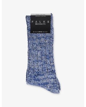 FALKE Brooklyn Cotton Boot Socks - Blue