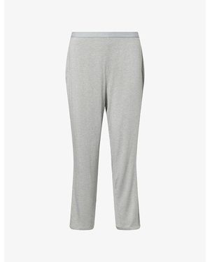 Calvin Klein Ultra Soft Wide-Leg Stretch-Woven Pajama Bottoms - Gray