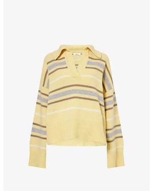 Skall Studio Paul V-Neck Wool Jumper - Yellow