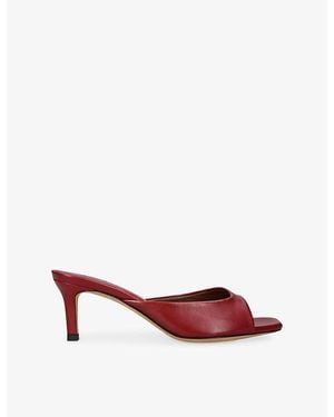 Anonymous Copenhagen Mazy 55 Leather Heeled Mules - Red