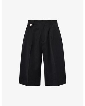 Simone Rocha Daisy Wide-Leg Woven Shorts - Black