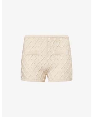 Devon Windsor Rhea Knitted Shorts - Natural