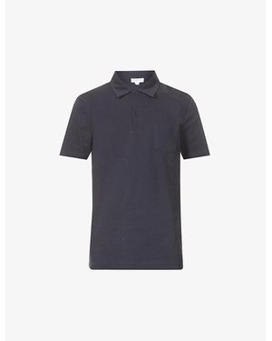 Sunspel Riviera Cotton-Piqué Polo Shirt - Blue