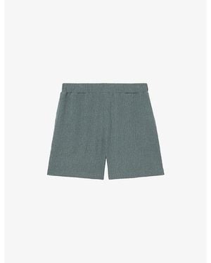 Reiss Flint Crinkled Woven Shorts - Gray