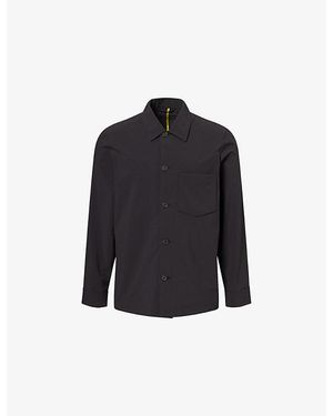 Paul Smith Travel Patch-Pocket Stretch-Woven Overshirt - Blue